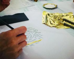 Geometric design and calligraphy on gold leaf _Thumbnail.jpg